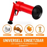 thumbnail of EBERTH Pressluft Rohrreiniger für Waschbecken, Toiletten, Duschen, mit 4 Aufsätzen (Ø 4,5-20 cm), gegen Verstopfungen