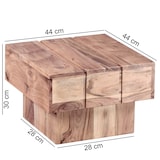thumbnail of FineBuy Beistelltisch Massivholz Wohnzimmertisch Ø 44cm Couchtisch Landhaus-Stil