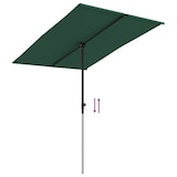 thumbnail of vidaXL Parasol met aluminium paal 2x1,5 m groen