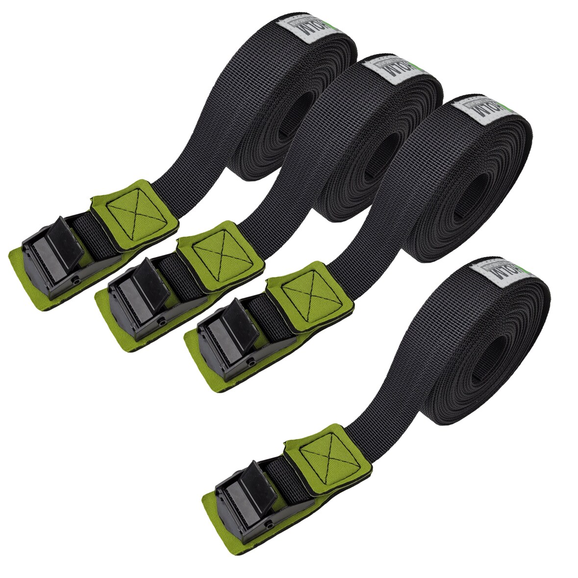 4x Spanngurte Zurrgurt mit Klemmschloss 1 tlg. 4m 270 kg 25 mm Neopren-Polsterung zur Gepäcksicherung Fahrrad