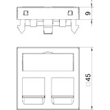 thumbnail of OBO Bettermann Datentechnikträger DTG-2C RW1 6119214