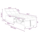 thumbnail of vidaXL Sofa Bett Hellgrau 194 x 67 x 37 cm Stoff