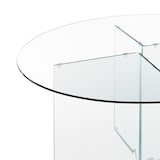 thumbnail of Oreste Luchetta Tavolo rotondo DAKAR ROUND piano in vetro temprato trasparente H78 x Ø136 cm