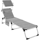 thumbnail of tectake Espreguiçadeira Lorella acolchoada, dobrável  Cinzento Jaspeado