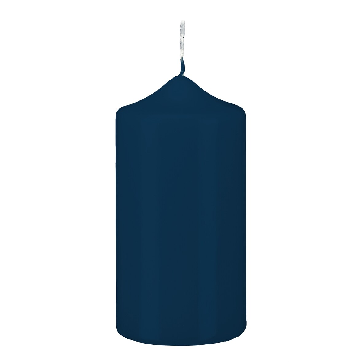 12 Stumpen Kerzen Spitzkopf Blau Petrol 100 x Ø 40 mm