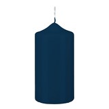 thumbnail of 12 Stumpen Kerzen Spitzkopf Blau Petrol 100 x Ø 40 mm