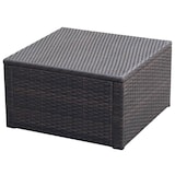 thumbnail of vidaXL Hocker mit Kissen Poly Rattan 53×53×30 cm Braun