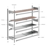 thumbnail of PROREGAL Weitspannregal mit Stahlböden WS 2000 | Grundregal | HxBxT 250x225x60cm | 4 Ebenen | Fachlast 400kg | Verzinkt