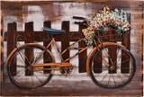 thumbnail of 3D-Metallbild Fahrrad Stahl Bunt 10x80x120cm Wandbild Wohnzimmerbild Dekobild Flur Büro