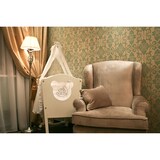 thumbnail of Piantana Shabby Chic Grace Metallo Ottone 1 Luce Diffusore Organza Beige