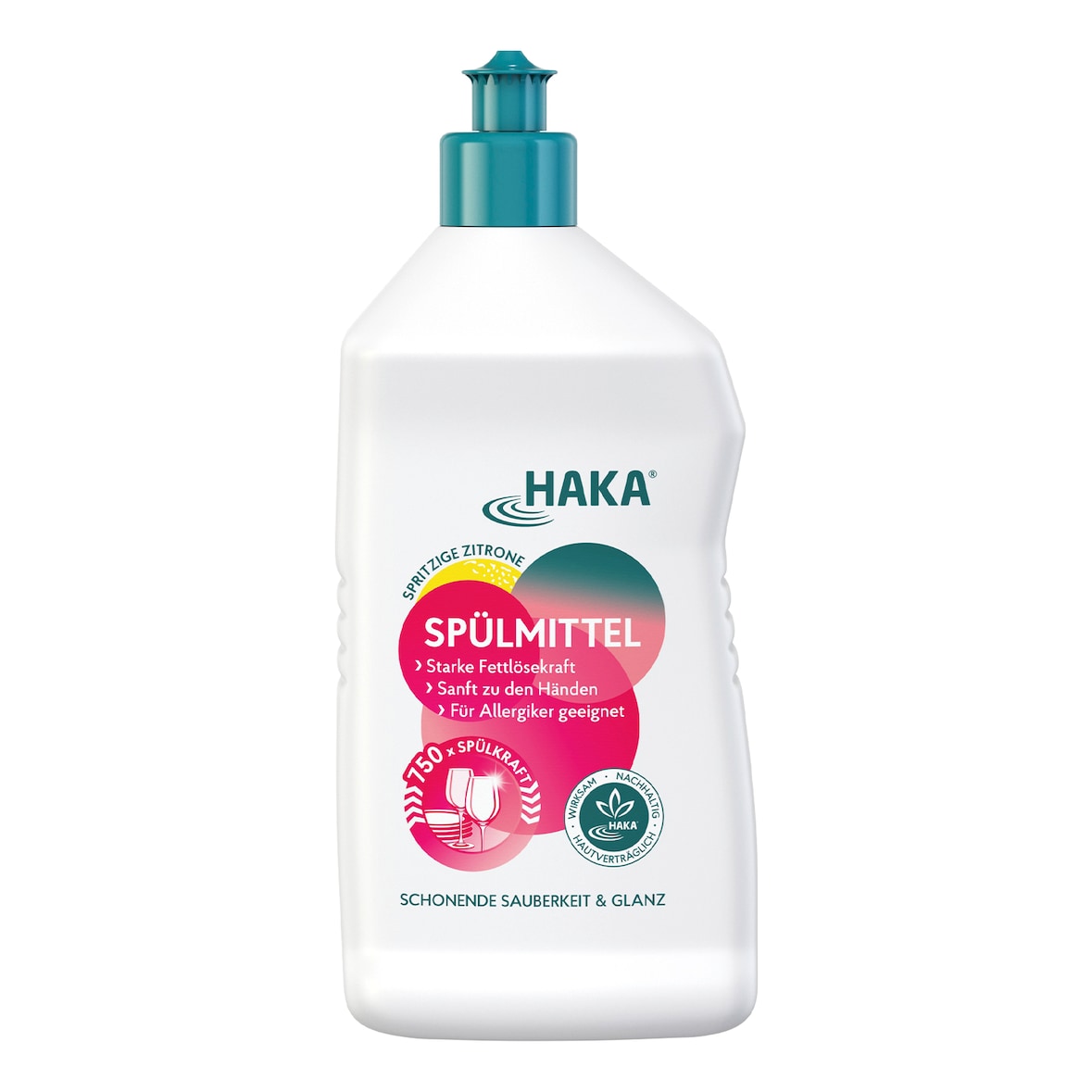 HAKA Spülmittel Zitrone 750ml Geschirrspülmittel Handspülmittel Konzentrat