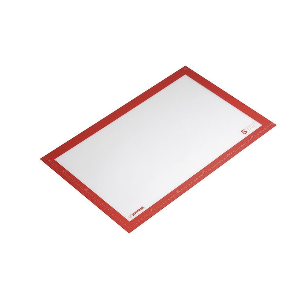 Pavoni, tapete silicona antiadherente tejido de vidrio laminado con silicona apta para los alimentos - dimensiones 520x315mm