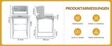 thumbnail of Barhocker Set 2 Stück mit PU Bezug Hellgrau+Silber 91x50x41 cm gepolsterter Sitz 8 cm, stabile Metallbeine, pflegeleicht und modern