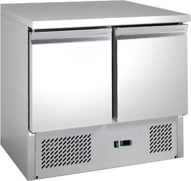 Gastro Mini-Kühltisch Kühlung Edelstahl 159L | 900x700x850mm | Kühltheke Profi