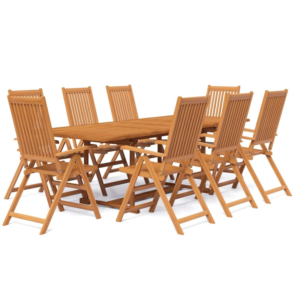 vidaXL 9-delige Tuinset massief acaciahout 160-240 cm