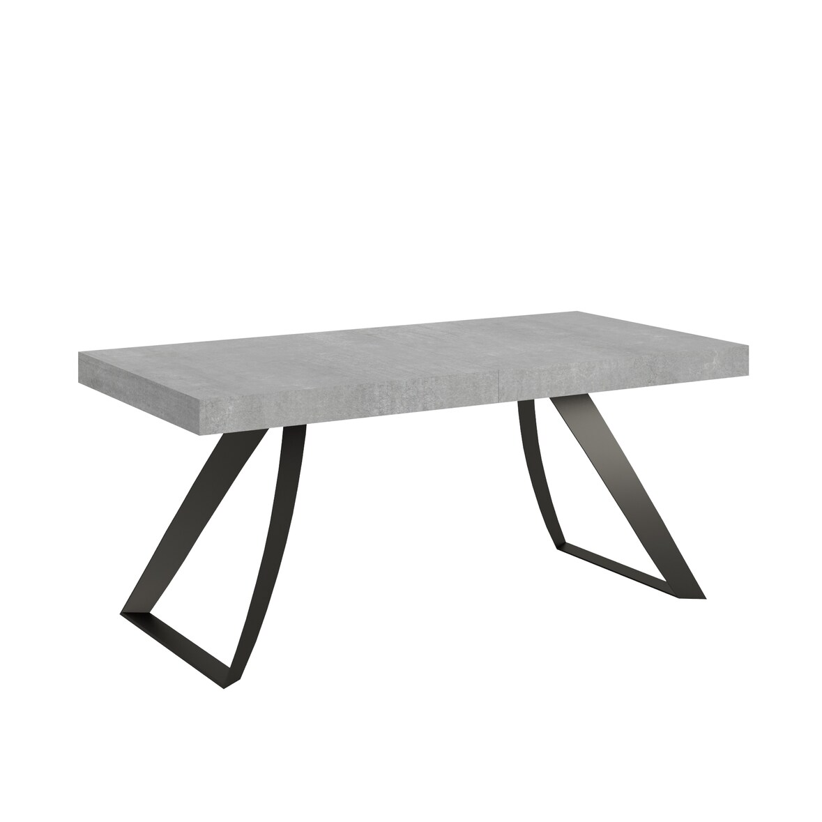 Itamoby Tavolo da Pranzo Proxy 90x180 Allungato 90x440 in Nobilitato e Ferro Cemento
