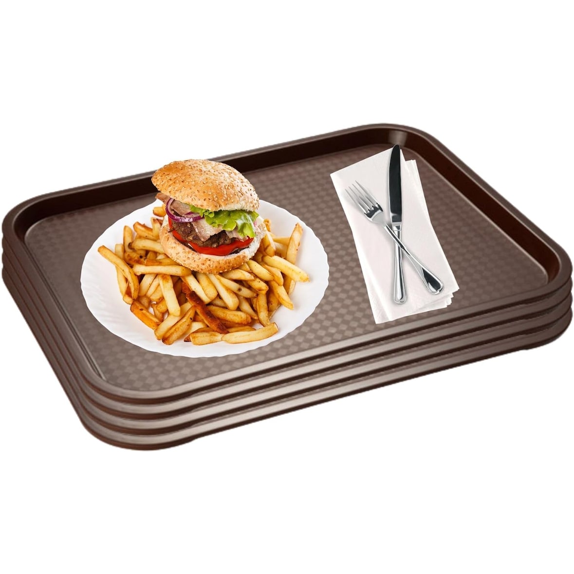 APS 4er Set APS Fast Food-Tablett/Serviertablett45 x 35,5 cm, H: 2 cm
