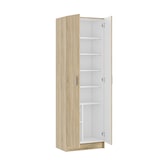 thumbnail of Alphabet Armadio Armadietto Multiuso A Colonna con 2 Ante e 8 Ripiani Ingresso Camera da Letto 59 x 37 x 180 Cm Colore Rovere Chiaro