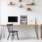 thumbnail of Relaxdays Zeitschriftenhalter Metall, 4 Fächer, Dokumentenablage Büro, HBT: 43x33x18 cm, Magazinhalter, Briefe, schwarz