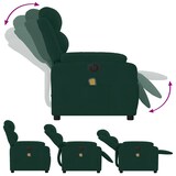 thumbnail of vidaXL Massagesessel Elektrisch Dunkelgrün Samt