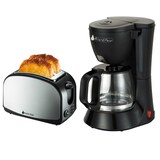 thumbnail of Cafetière noir 12 tasses-1.2L - 680W - BCM112 Blackpear + Grille pain finition inox 900W