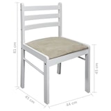 thumbnail of Sillas de comedor 4 uds madera maciza caucho terciopelo blanco