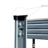 thumbnail of METRO Professional Doppel Schwerlastregal KPW55Z, Metall, 120 x 40 x 200 cm, Fachlast 300 kg, grau, 2 Stück