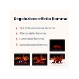 thumbnail of Vrijstaande LED elektrische haard 28' Mat Wit - Licht Eiken - FONTE