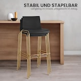 thumbnail of Barhocker Hover Kunststoff Vierfußgestell Gold schwarz