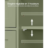 thumbnail of Helloshop26 - Mobiletto da bagno indipendente mobile contenitore con 4 cassetti 30 x 55 x 82 cm anta singola ripiano regolabile per 12_0006501
