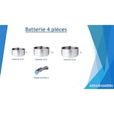 thumbnail of Lot de 3 casseroles inox manche amovible  5531 usage non-intensif Arthur Martin