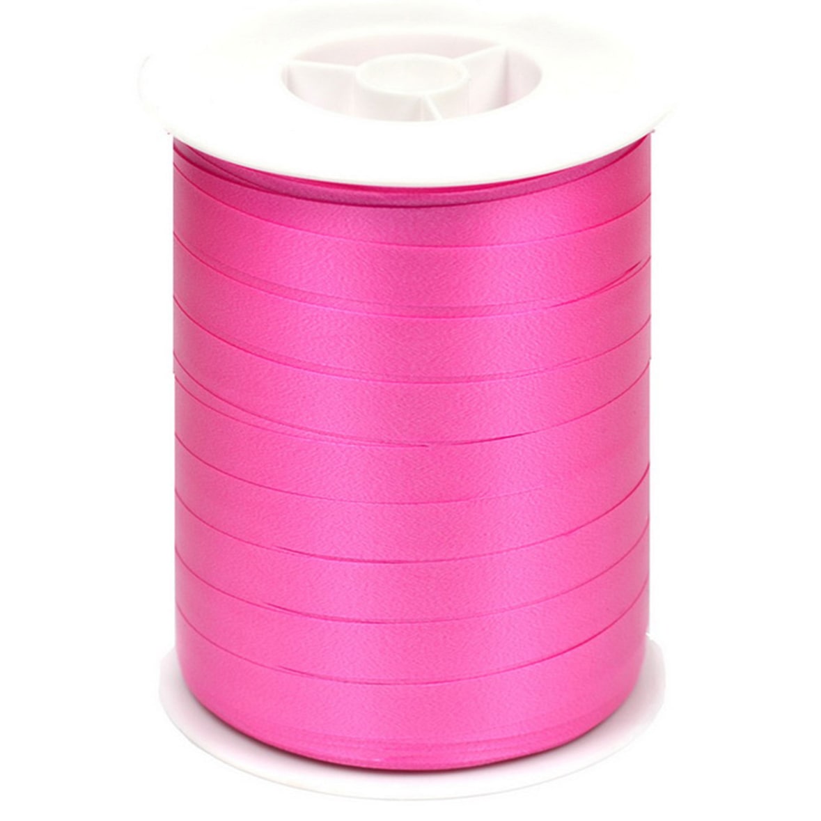250m Geschenkband Ringelband 10mm - wasserfestes Kunststoff Dekoband Schleifenband Polyband Luftballonband zum Basteln Schleifen Luftballons Fuchsia
