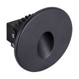 thumbnail of LED Einbau-Treppenleuchte stufenleuchteeWandleuchte Unterputzmontage für Außen- und Innenbereiche in schwarz Rund Neutralweiß