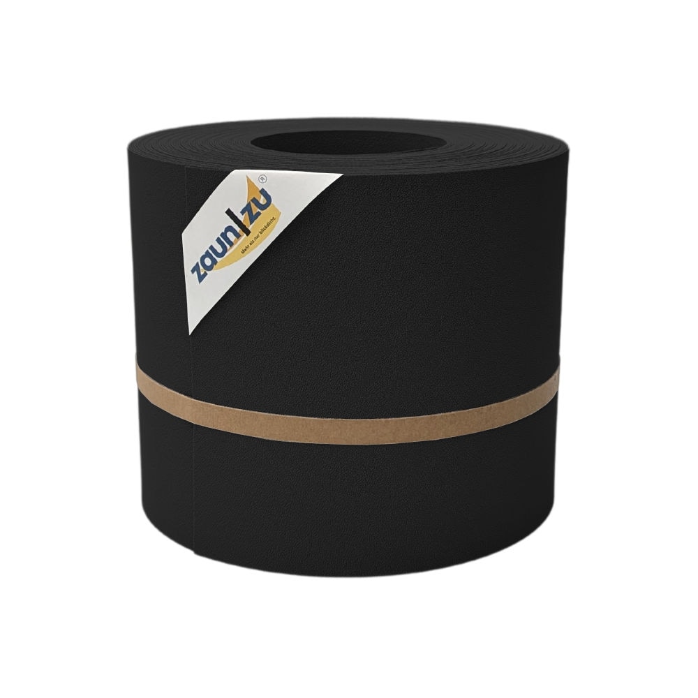 zaun|zu® Sichtschutzstreifen Premium für Doppelstabmatten Zaunblende Schwarz, 26m