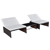 thumbnail of Helloshop26 - Conjunto de 2 tumbonas hamacas camas de jardín muebles de terraza con mesa resina tejida marrón 02_0012130