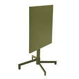 thumbnail of Mesa cuadrada de jardín tipo bistró con tapa plegable verde caqui