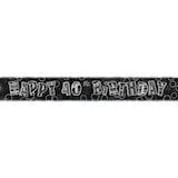 thumbnail of 40. Geburtstag | Banner schwarz / silber