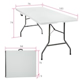 thumbnail of tectake Table pliante 183 x 76 x 74 cm 183 x 76 x 74 cm Blanc