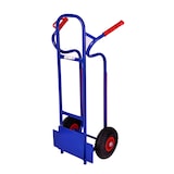 thumbnail of Sackkarre, Gleitkufen 250 kg, 111x50x53 cm, blau, pannensicheren Gummireifen  (klappbare Schaufel) (Transportkarre Stapelkarre Handkarre, Umzugskarre)