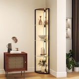 thumbnail of HOMCOM Lampada da Terra con 5 Ripiani, Luce LED e 3 Luminosità Nero