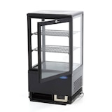 thumbnail of Maxima - 9400801 Gekoelde vitrinekast 58L zwart met ventilator, LED, dubbel glas aan 4 zijden, slot, digitale temperatuurregelaar 42.8x38.6x81 cm