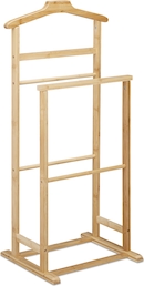 Relaxdays Stummer Diener, Bambus, klappbar, fr Bad & Schlafzimmer, Herren  & Damen, Herrendiener HBT 110x47x38 cm, natur | METRO