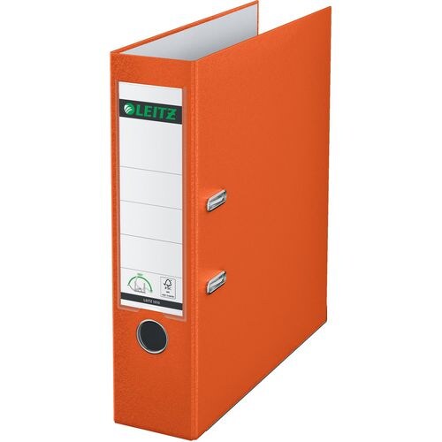 Leitz 180° Ordner Breit DIN A4 82 mm Orange 2 Ringe 1010 Pappkarton Matt Hochformat