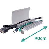 thumbnail of Dataflex Kabelbrücke aufklappbar Alu 90cm silber (31.412)