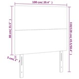thumbnail of vidaXL LED Kopfteil Dunkelblau 100x5x118/128 cm Samt