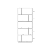 thumbnail of Herdasa, Estantería librería, colección NACK 545, con 5 niveles de altura en melamina color nogal velmore