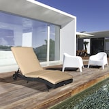 thumbnail of Outsunny Sdraio da Giardino Rattan PE con Schienale Regolabile Nero