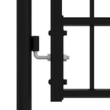 thumbnail of vidaXL Hekpoort met speerpunt zwart 103x150 cm gepoedercoat staal