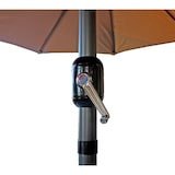 thumbnail of Doppel-Sonnenschirm WINDA Hellbraun Polyester Gartenschirm Balkonschirm UV-Schutz