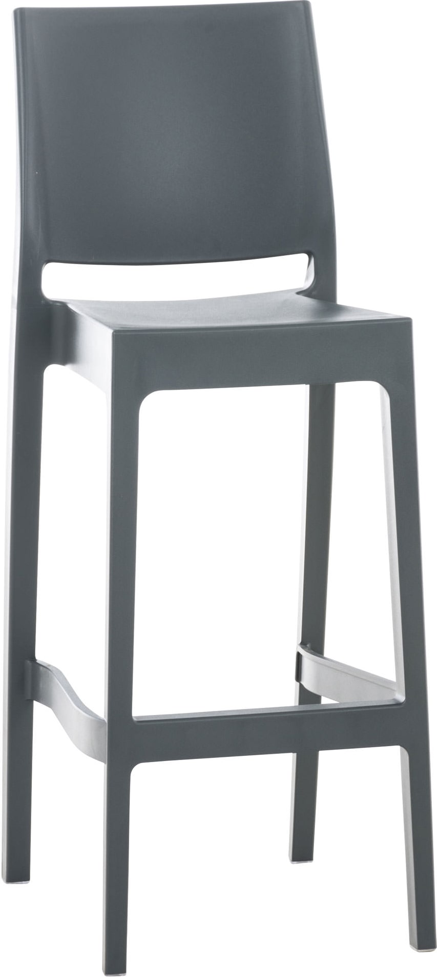 CHEFGASTRO Barhocker YELLOWSTONE HxBxT 105x45x51cm Kunststoff Dunkelgrau Barstuhl